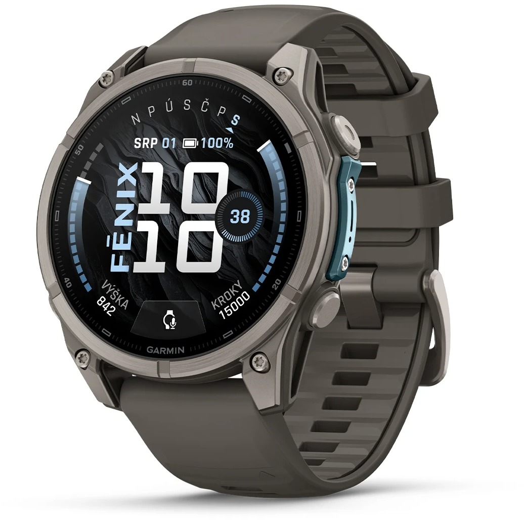 Garmin Fenix 9 47mm AMOLED Bare Titanium Pebble Gray