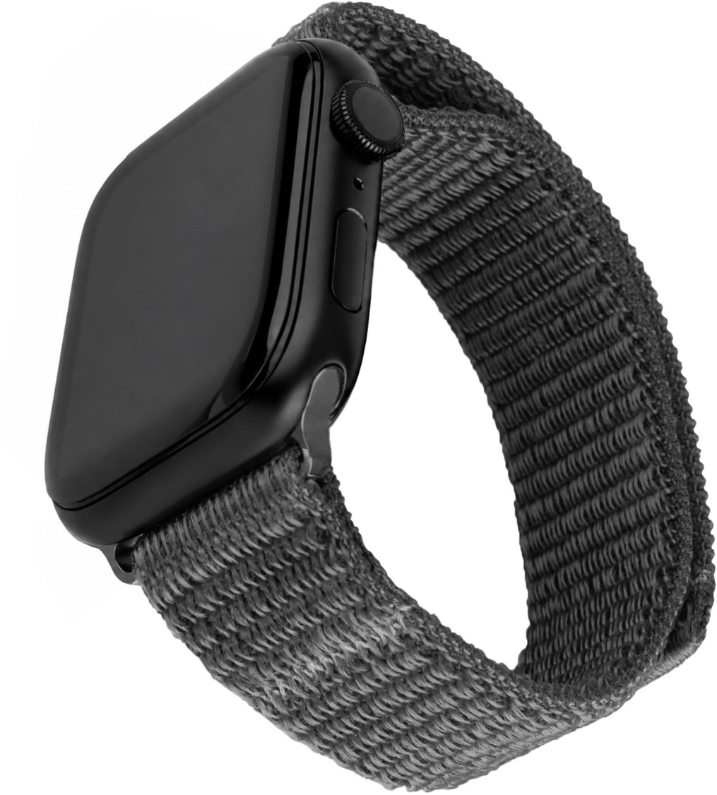 FIXED Nylon Sporty Strap pro Apple Watch 42/44/45mm tmavě šedý