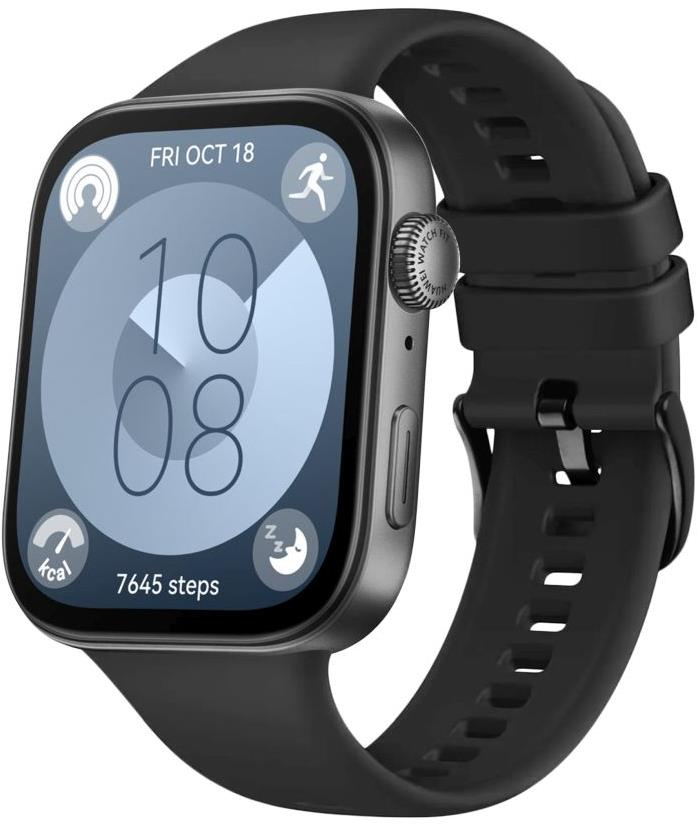 FIXED Silicone Strap pro Huawei Watch FIT 3/4 černý