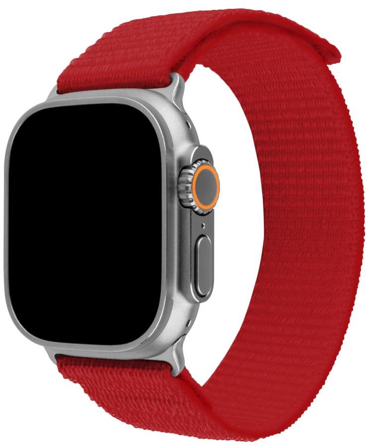 FIXED Nylon Sporty Strap pro Apple Watch Ultra 49mm červený
