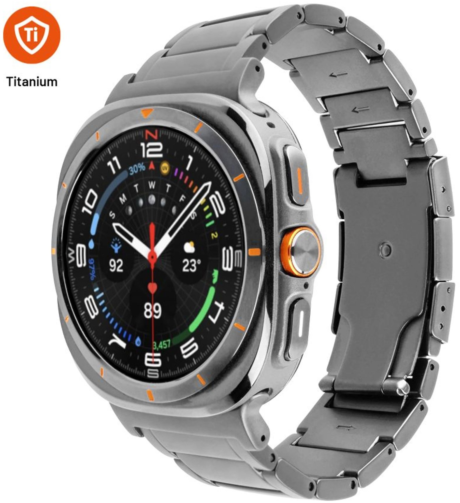 FIXED titanový pro Samsung Galaxy Watch Ultra, přírodní titan