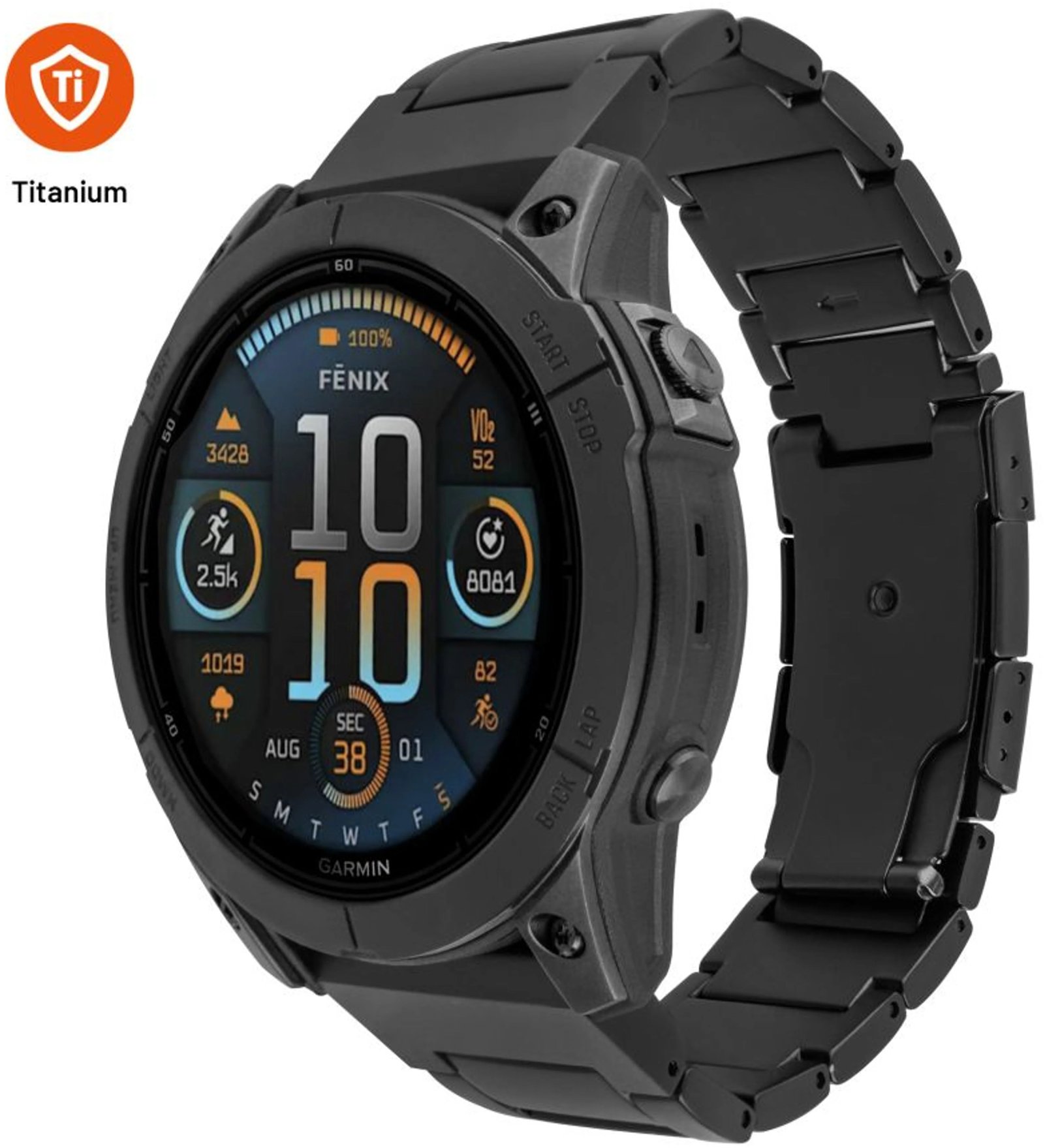 FIXED titanový pro Garmin QuickFit 22mm, černý