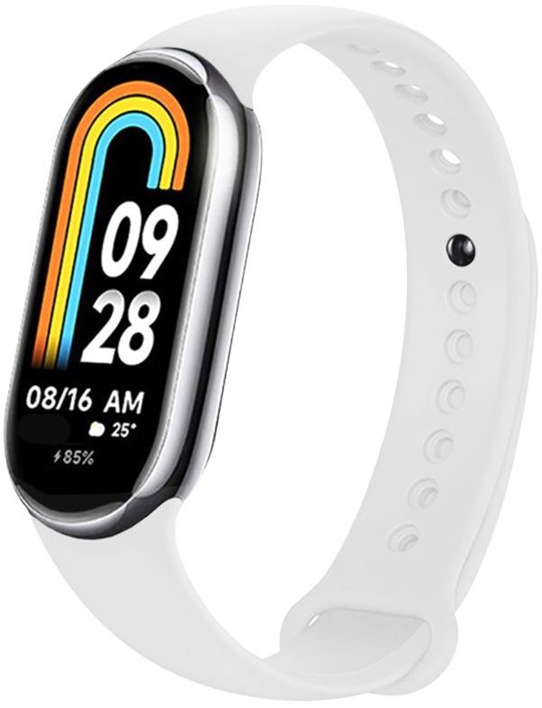 FIXED Silicone Strap pro Xiaomi Smart Band 10/9/8 bílý