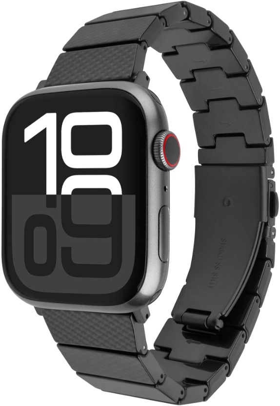 FIXED Resin Strap pro Apple Watch 44/45/46/49mm Carbon Black