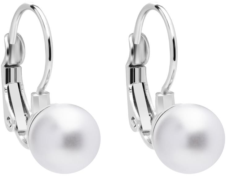 Preciosa Perlové náušnice Silky Pearl s voskovými perlami Preciosa, bílý mat