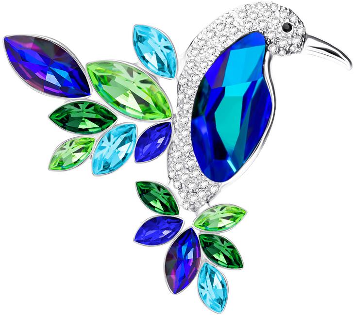 Preciosa Bižuterní brož Flying Gem by Veronika, kolibřík s českým křišťálem Preciosa