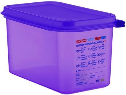 ARAVEN PP GN 1/4 4,3 l, fialová, vzduchotěsná, antialergenní