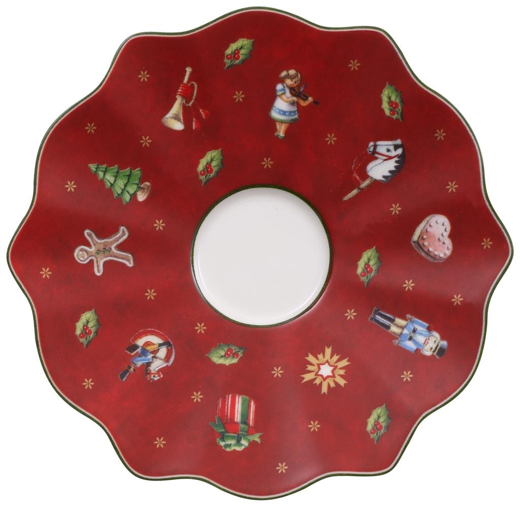 Villeroy & Boch Vánoční podšálek Toy's Delight k šálku na espresso, červený