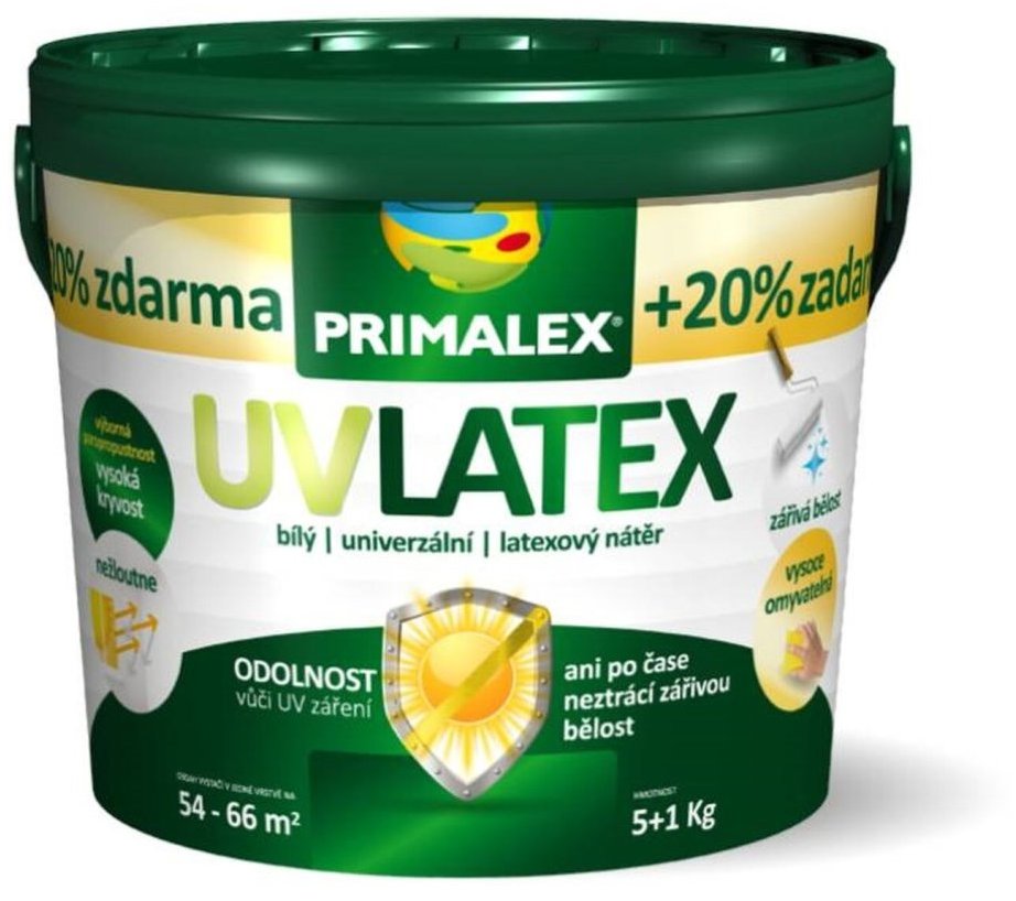 Primalex UV Latex 5+1 kg, bílá