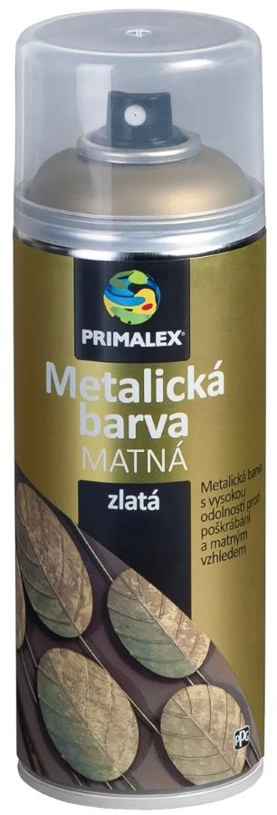 Primalex Sprej metalická MAT zlatá 400 ml