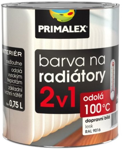 Primalex Radiátor 2v1 Lesk 9016 bílá 0,75 l