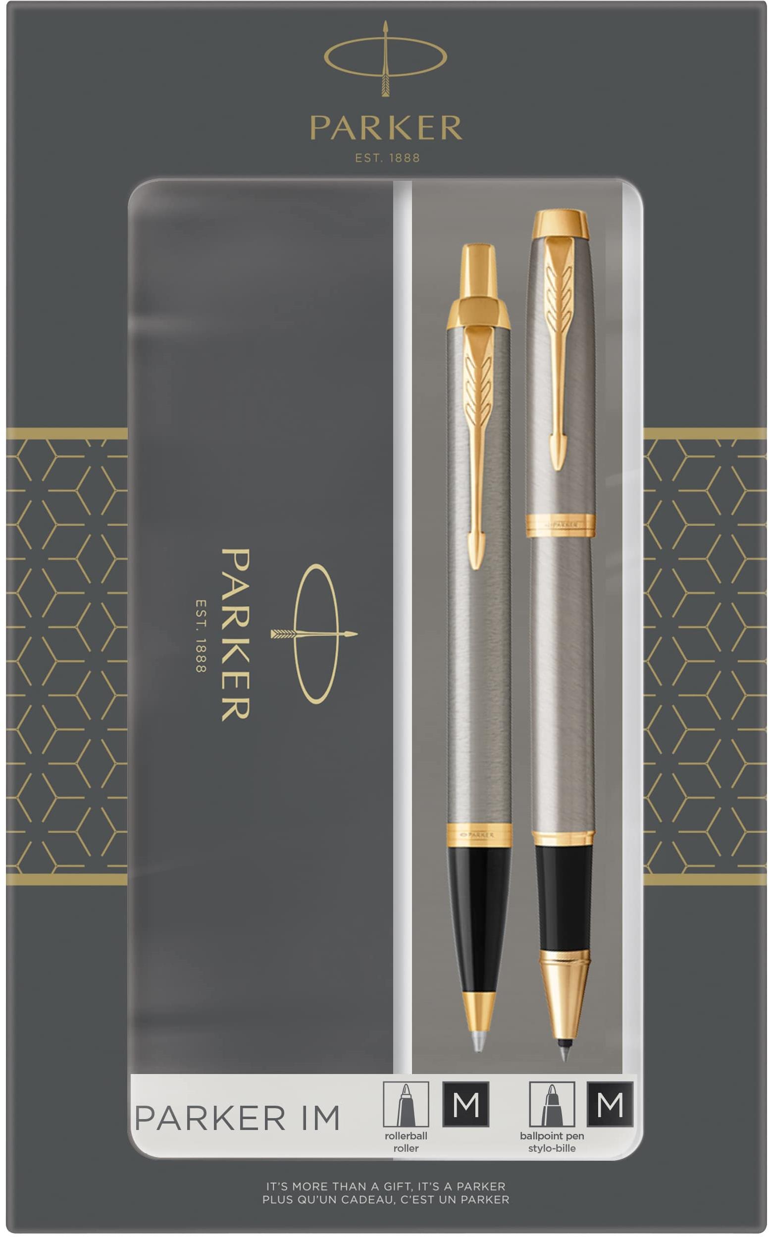 PARKER IM Brushed Metal GT Duo Set - elegantní psací potřeby