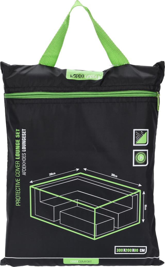 PROGARDEN Obal na zahradní nábytek XL 300 x 200 x 80 cm, černý
