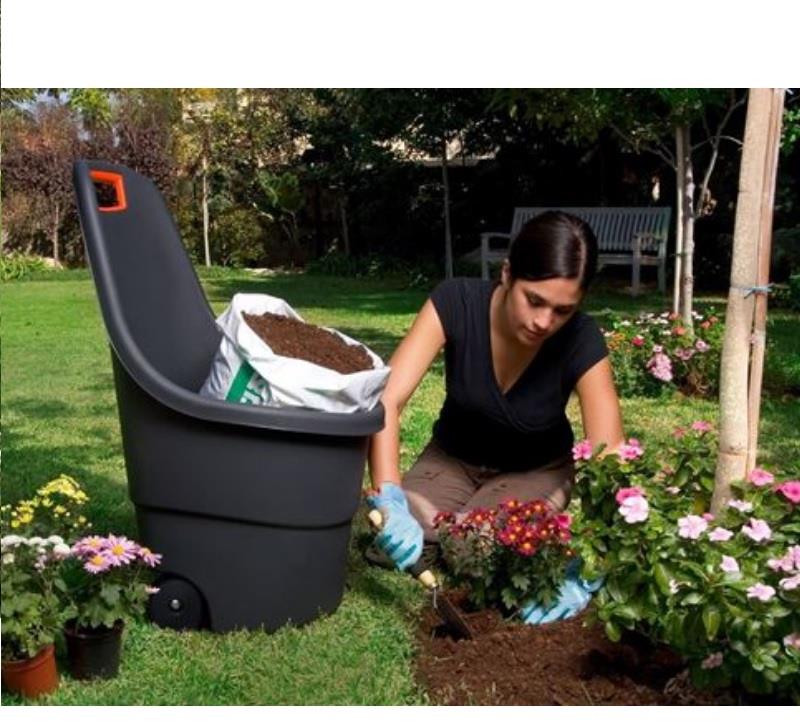 STEFANPLAST Vozík zahradní HELPY CART, objem 50l, zelený
