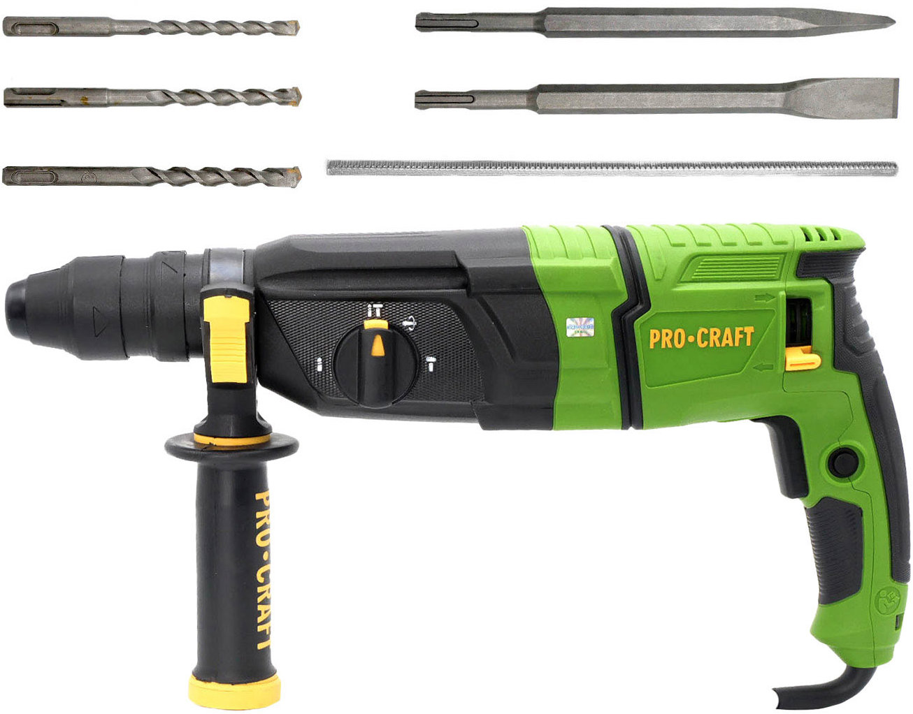 PROCRAFT Vrtací a sekací kladivo BH1100DFR