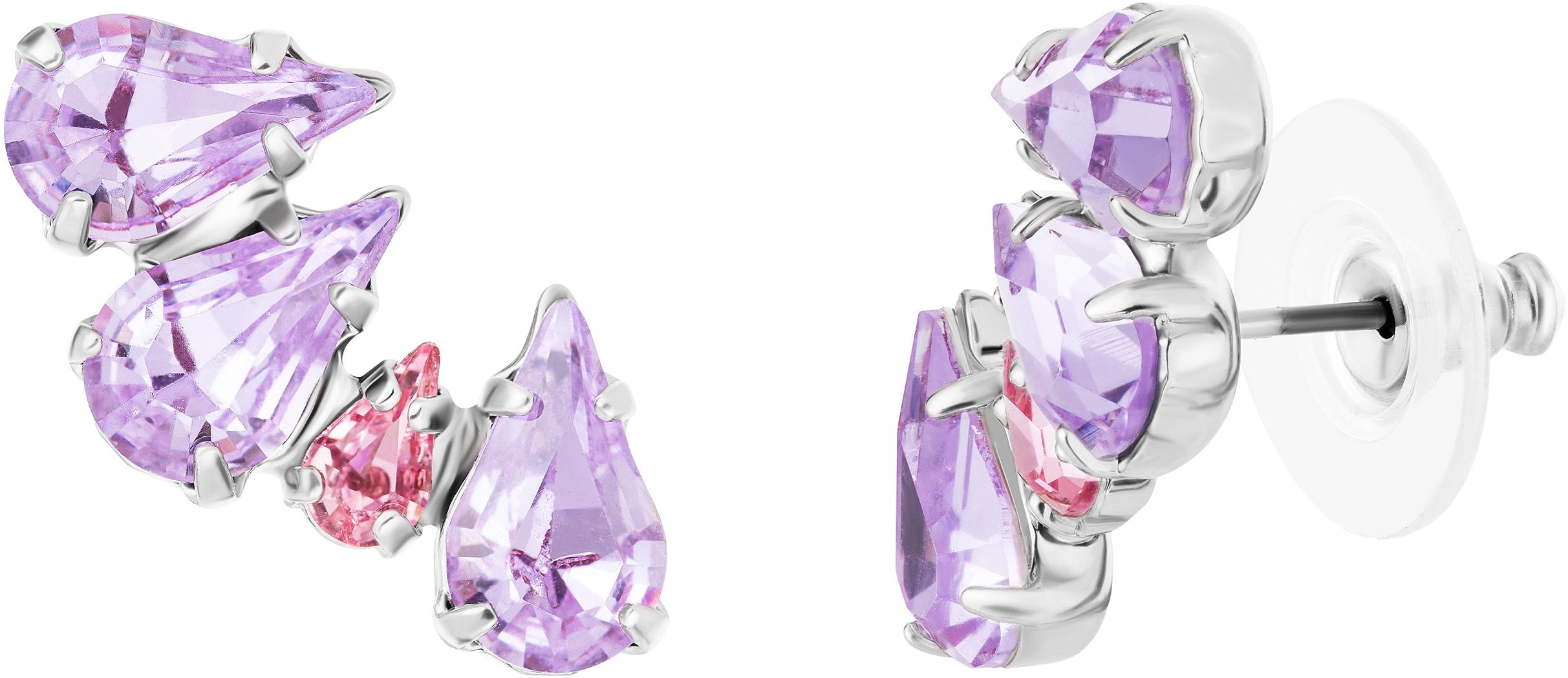 Preciosa Bižuterní náušnice Sweet Drop, kapky s českým křišťálem Preciosa, violet