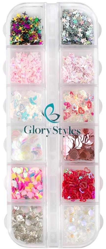GloryStyles Sada ozdob na nehty 01 - mix