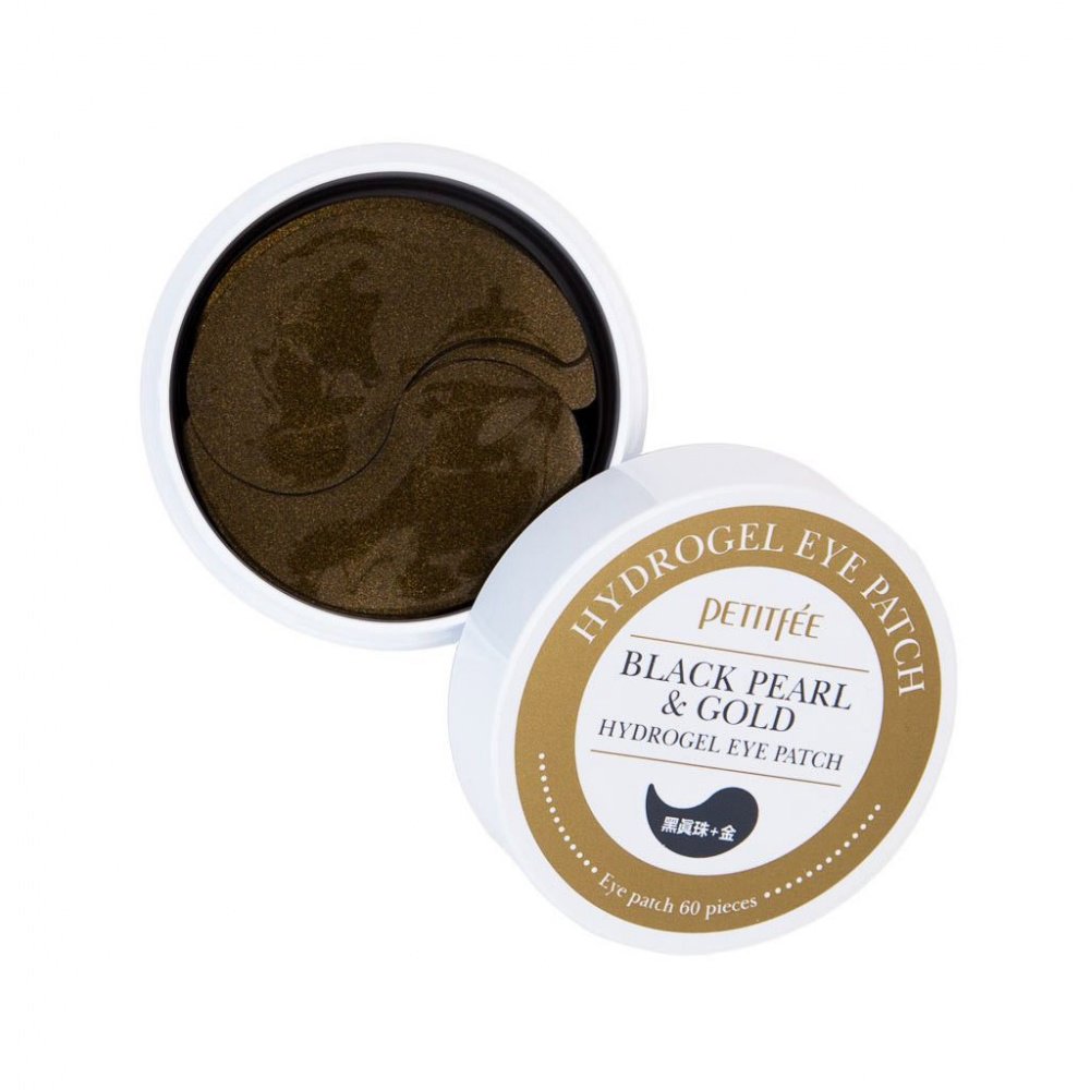 PETITFÉE Black Pearl & Gold Hydrogel Eye Patch 60 ks