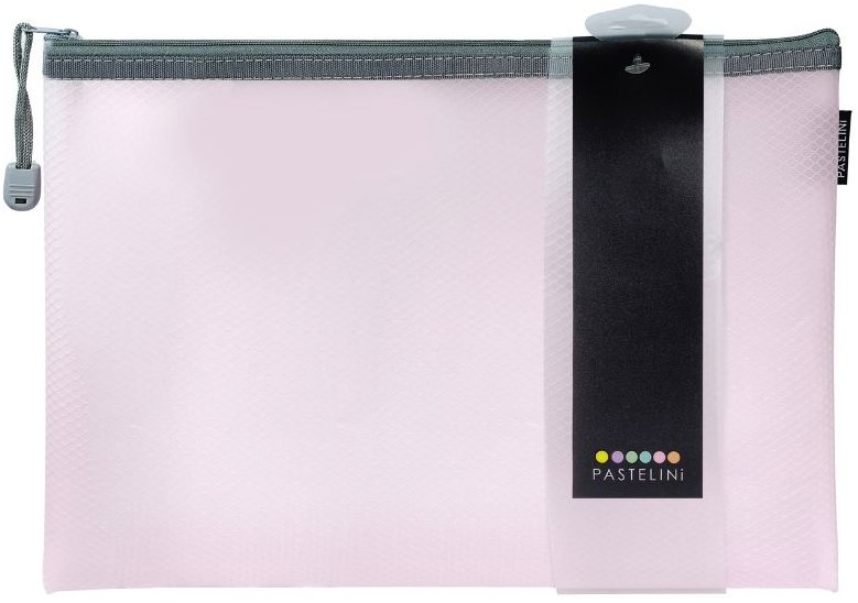 KARTON P+P Pastelini obálka se zipem síťovaná A4 růžová