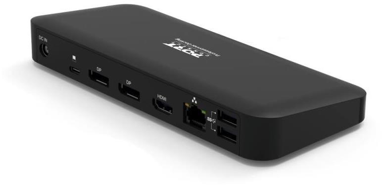 PORT CONNECT Dokovací stanice USB-C 9v1 3x4K, 2x Display Port, HDMI,3x USB, USB-C, Ethernet, jack
