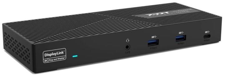 PORT CONNECT univerzální dokovací stanice, 3x 4K USB-C + USB A,černá