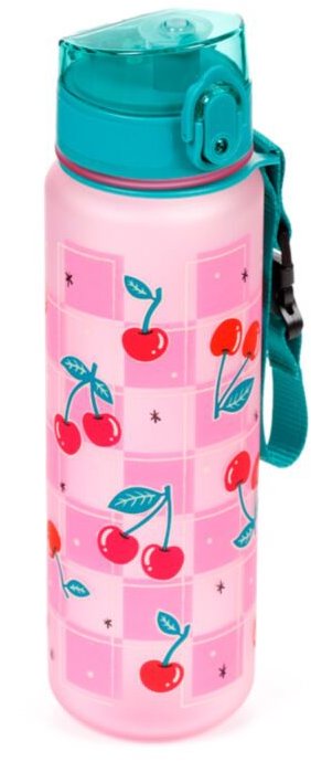Puckator Nerozbitná plastová láhev s víčkem 600 ml, Cherry