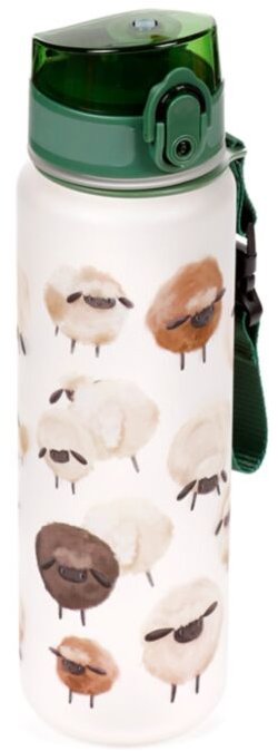 Puckator Nerozbitná plastová láhev s víčkem 600 ml, Sheep