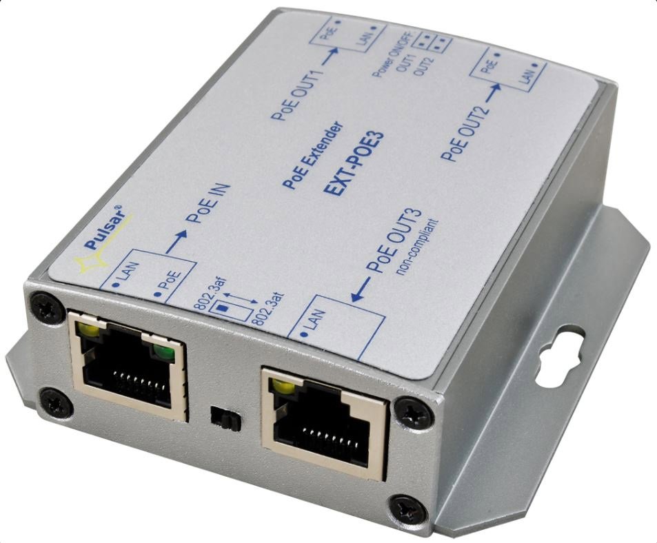 Pulsar CP-PR-111 PoE extender s rozbočením na tři IP kamery