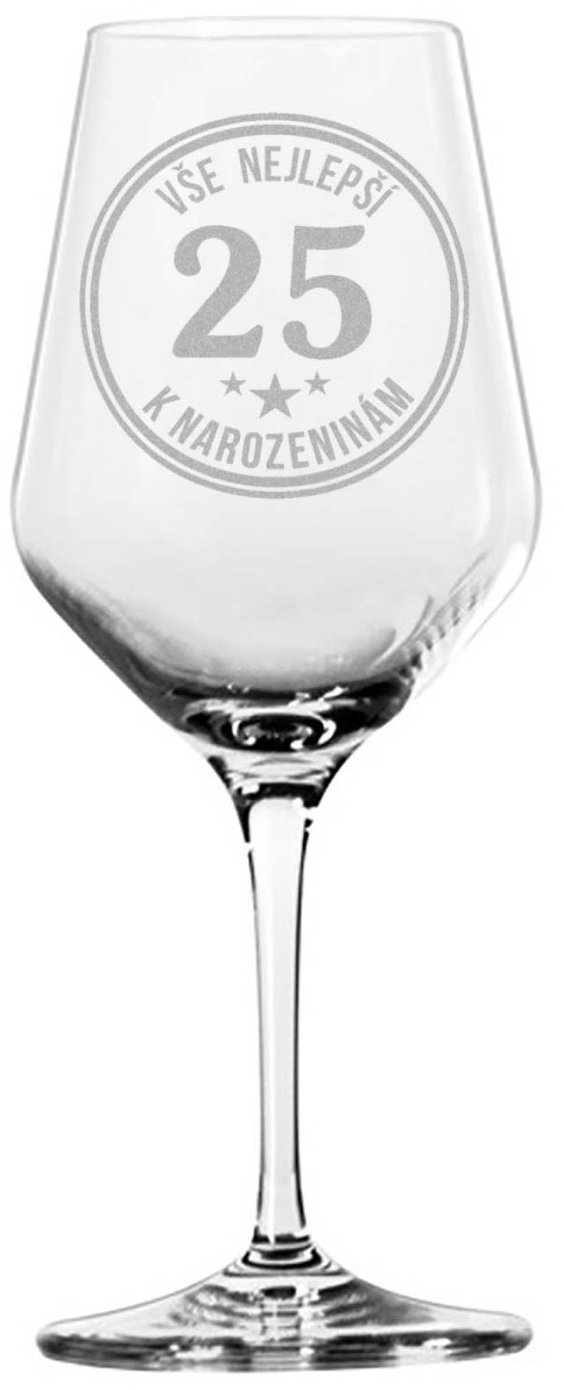 PŮLLITRYcz Sklenice na víno k 25. narozeninám