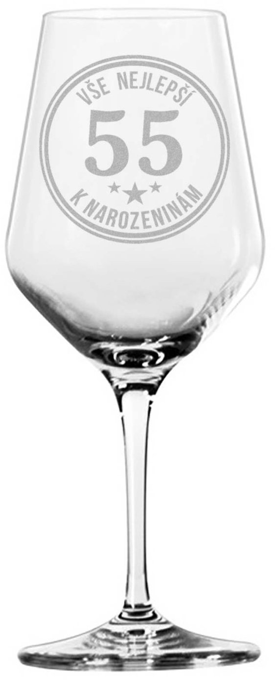 PŮLLITRYcz Sklenice na víno k 55. narozeninám