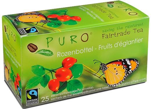 Puro Fairtrade čaj porcovaný šípek ibišek 25x2g