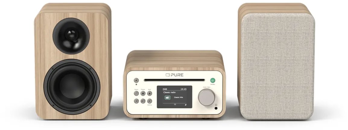 PURE Classic Stereo Mini bílá/dub