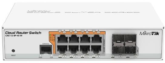 Mikrotik CRS112-8P-4S-IN switch s PoE a SFP porty