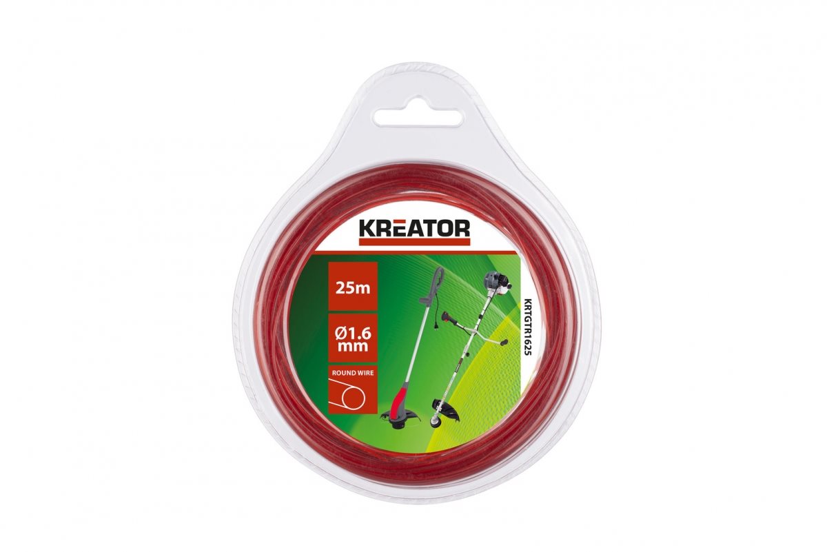 KREATOR Struna do sekačky 1,6 mm, 25 m, kulatý profil