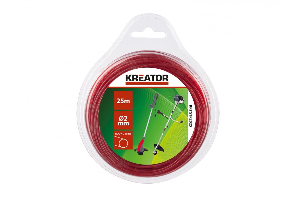 KREATOR Struna do sekačky 2,0 mm, 25 m, kulatý profil