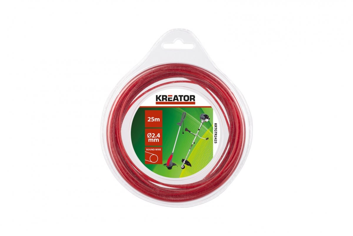 KREATOR Struna do sekačky 2,4 mm, 25 m, kulatý profil