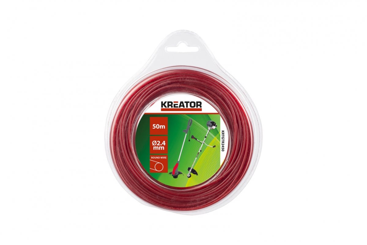 KREATOR Struna do sekačky 2,4 mm, 50 m, kulatý profil