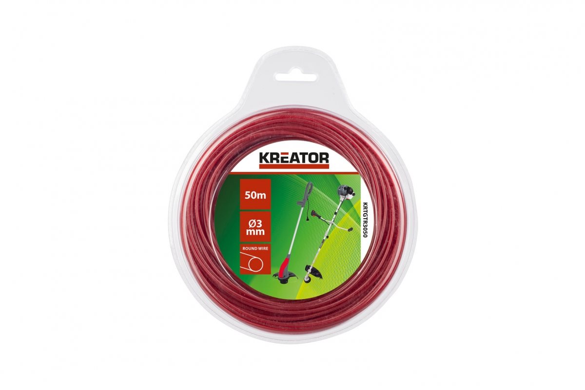 KREATOR Struna do sekačky 3,0 mm, 50 m, kulatý profil