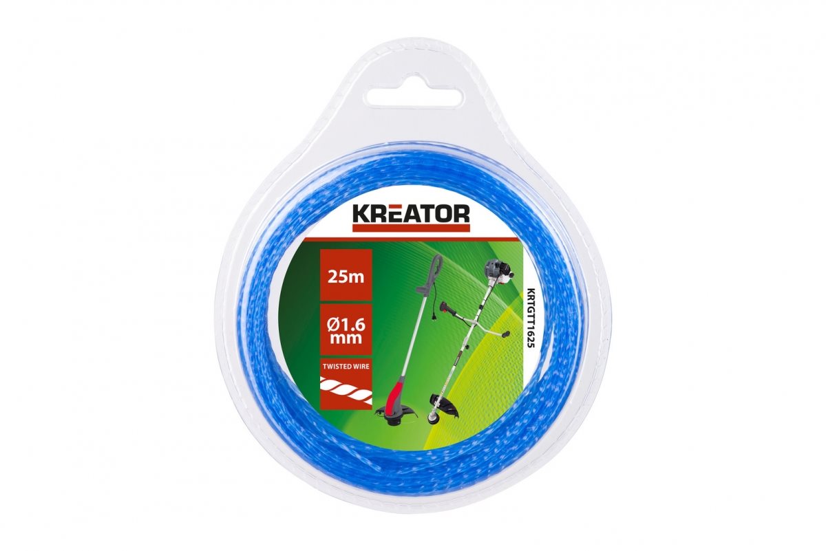 KREATOR Struna do sekačky 1,6 mm, 25 m, kroucený profil