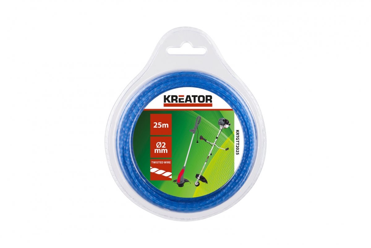 KREATOR Struna do sekačky 2,0 mm, 25 m, kroucený profil