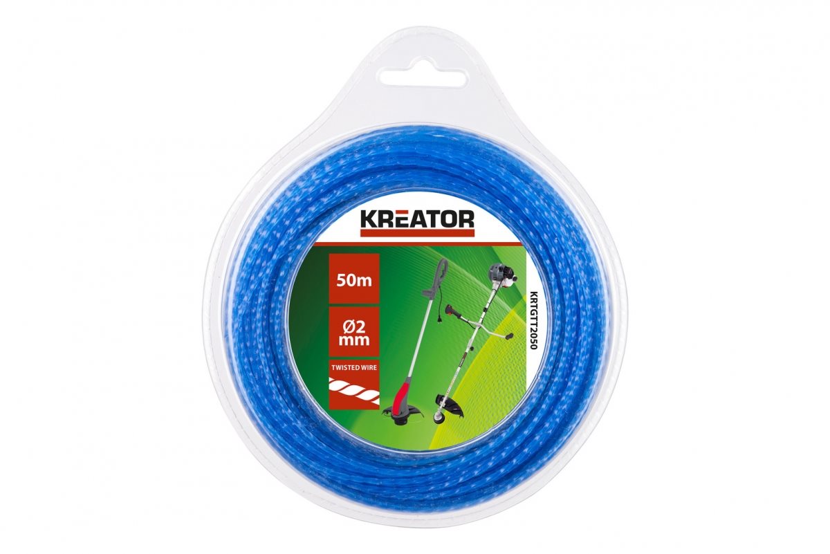 KREATOR Struna do sekačky 2,0 mm, 50 m, kroucený profil