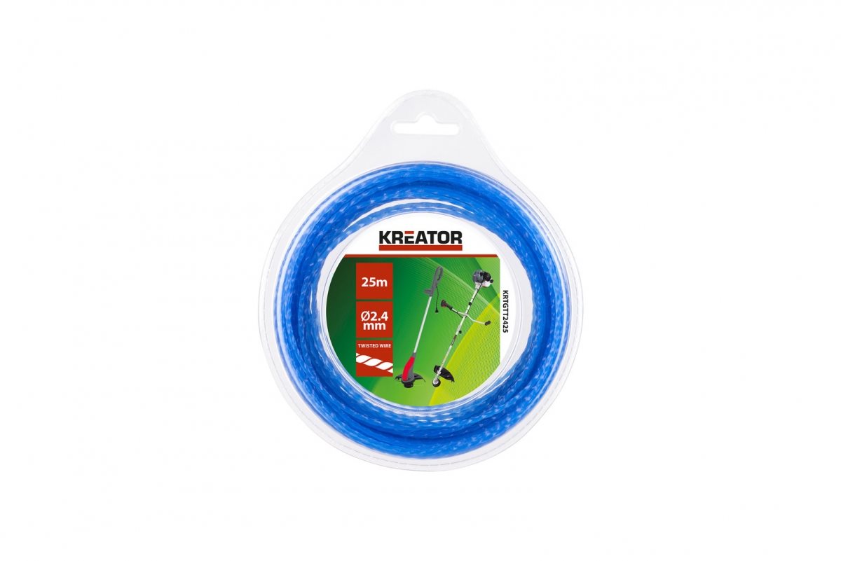 KREATOR Struna do sekačky 2,4 mm, 25 m, kroucený profil