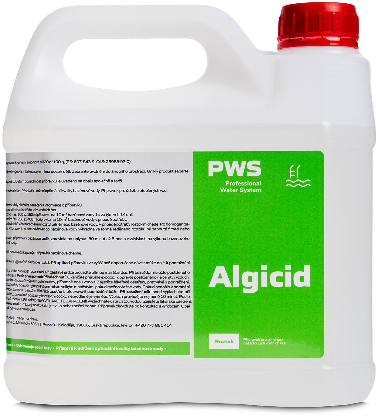 PWS ALGICID 3 l na řasy v bazénu