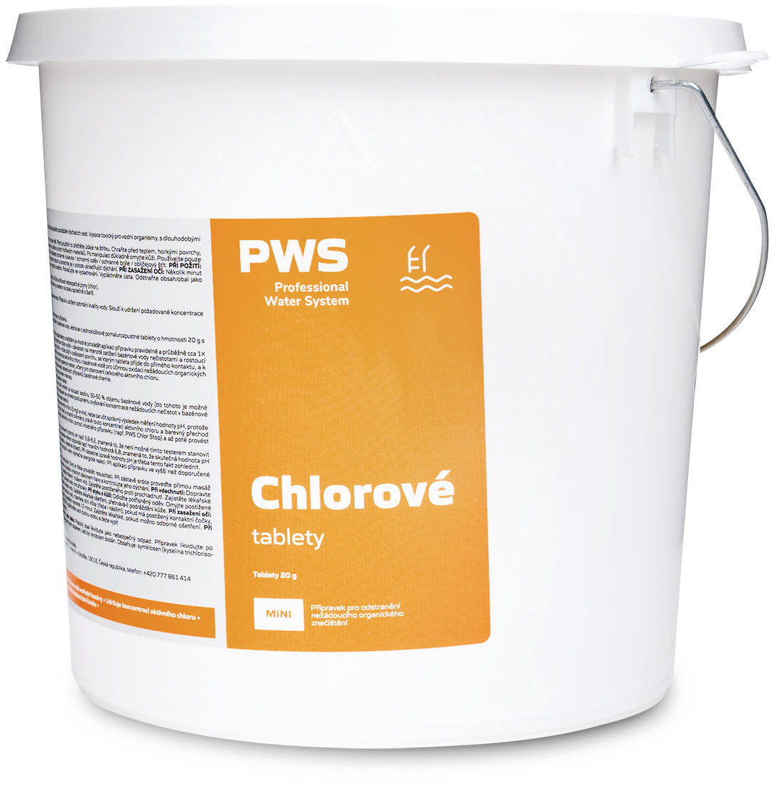 PWS Chlorové tablety pomalurozpustné 20 g 3 kg