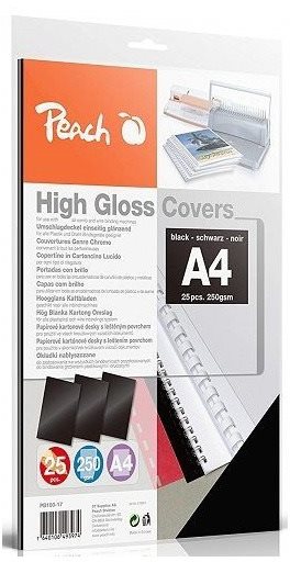 PEACH PB100-17 A4 zadní, černý - balení 25 ks