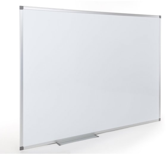 Tabule EUROSUPPLIES bílá s hliníkovým rámem, 90 x 60 cm