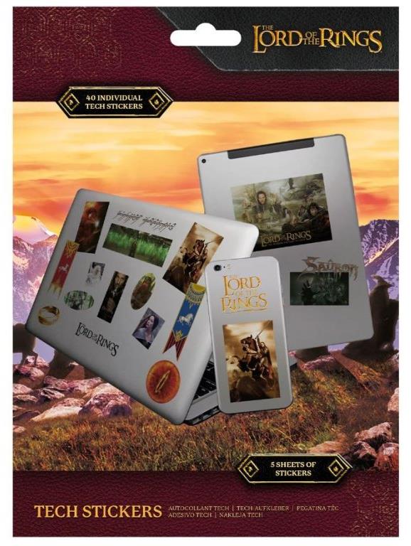 The Lord Of The Rings - 5 listů samolepek na elektroniku