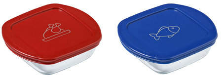 Pyrex 913S570/7646 Sada dóz 2 ks čtverec