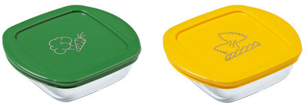 Pyrex 913S571/7646 Sada dóz 2 ks čtverec