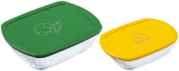 Pyrex 913S568/7645 Sada dóz 2 ks obdélník